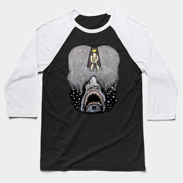 King Of The Sea Baseball T-Shirt by LoversAndThieves